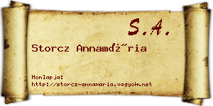 Storcz Annamária névjegykártya